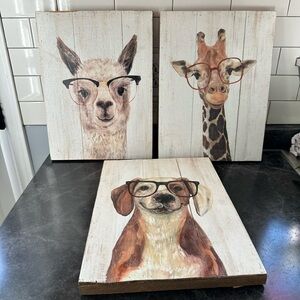 Set of 3 wooden art work